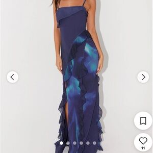 Peppermayo Navy and Teal Maxi Dress